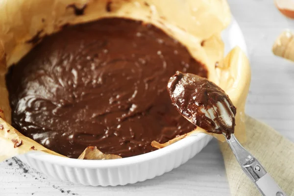 Pastel de chocolate sin cocer — Foto de Stock