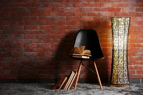 Black modern chair — Stock Photo, Image