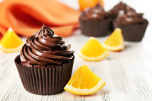 Vackra choklad cupcakes — Stockfoto