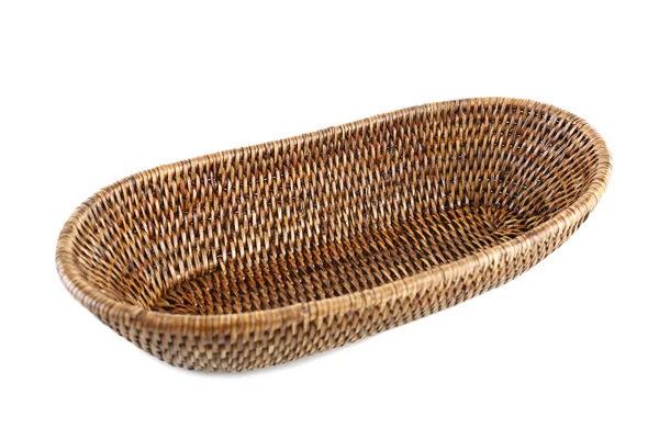 Wicker basket, isolated — Stock Photo, Image