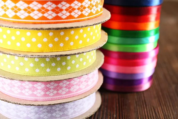 Spools of color ribbons — Stock Photo, Image