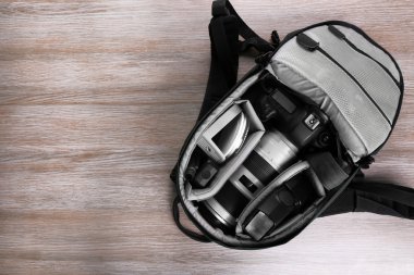 Fotoğrafçının ekipman katta 