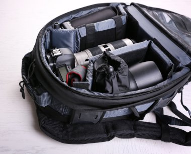 Fotoğrafçının ekipman katta 