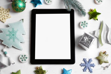Tablet ve Noel dekor 