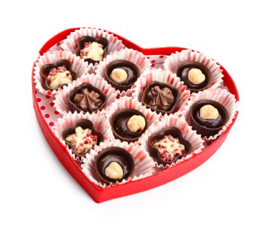 Kalp şeklinde şeker kutusuyla