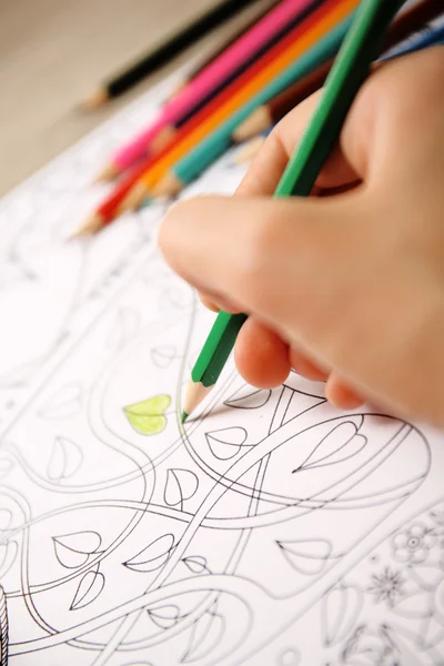 Adult antistress colouring book — Stock Photo, Image