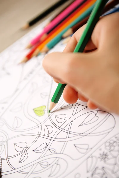 Livre de coloriage antistress adulte — Photo