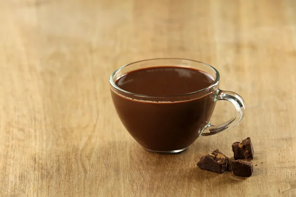 Kopje cacao met chocolade — Stockfoto