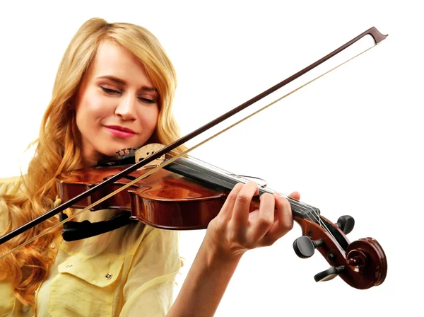 女人拉小提琴 — 图库照片