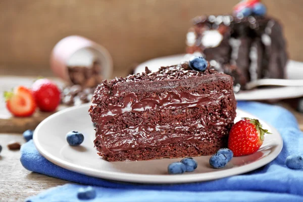 Leckerer Schokoladenkuchen — Stockfoto