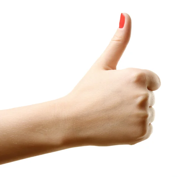 Woman hand making sign — Stock Photo, Image