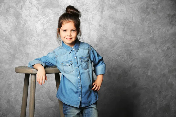 Portrét móda dítě holčička — Stock fotografie