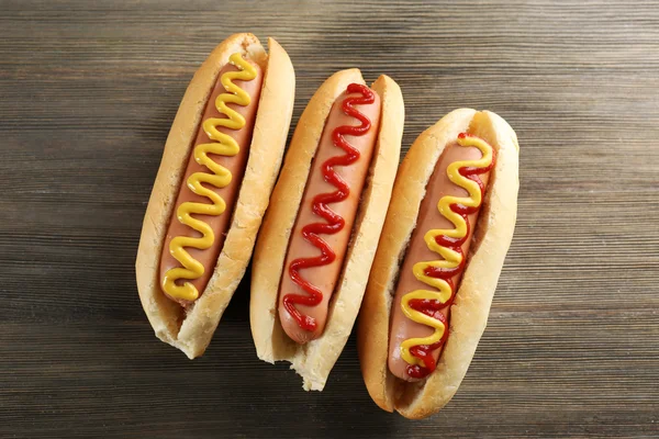 Tasty hot dogs closeup — Stock Photo, Image