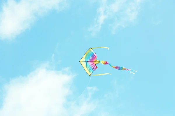 Kite in blauwe hemel — Stockfoto