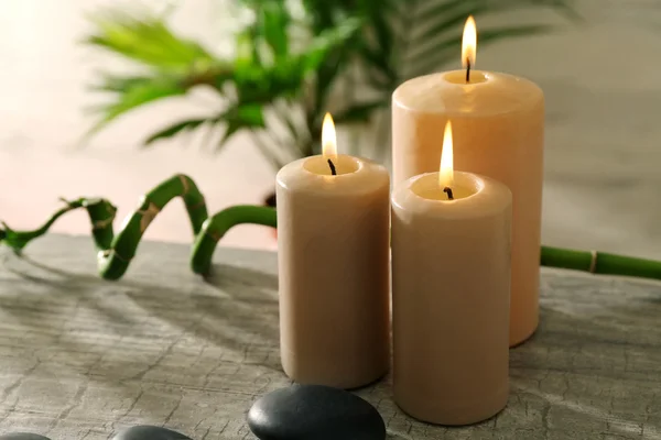 Spa composition of candles — Stock Photo, Image