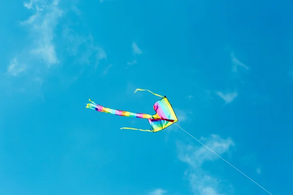 Kite in blauwe hemel — Stockfoto