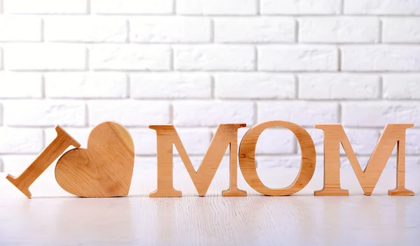 Decoração de madeira para o dia da mãe — Fotografia de Stock