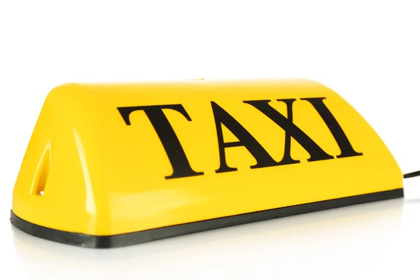 Segnale taxi giallo — Foto Stock