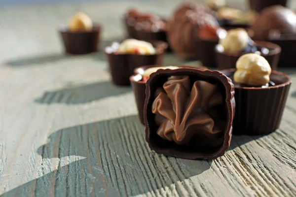 Diverse choklad godis — Stockfoto