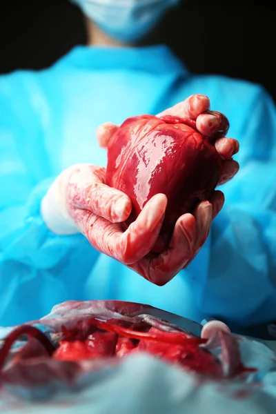 Médico sosteniendo corazón — Foto de Stock