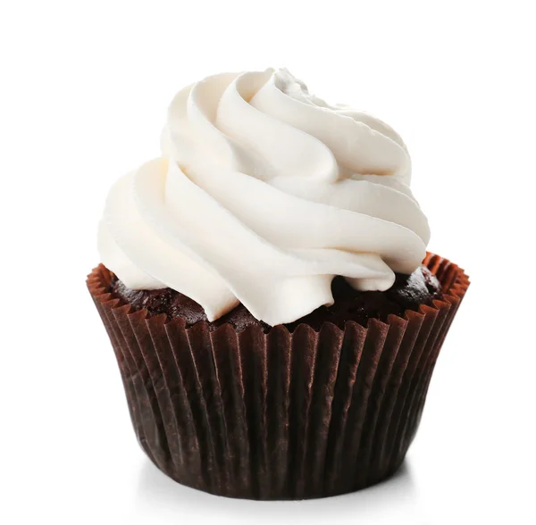 Savoureux cupcake isolé sur fond blanc — Photo