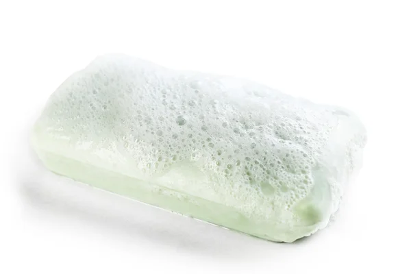 Piece of Soap with foam — Stock Photo, Image