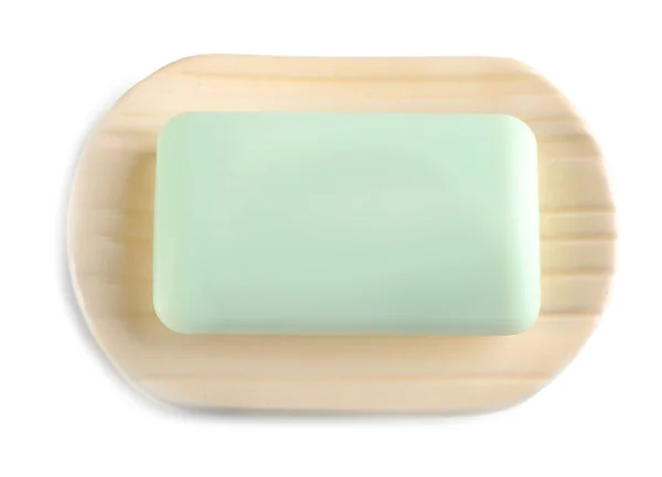 Soap on a dish, isolated — Stock Photo, Image