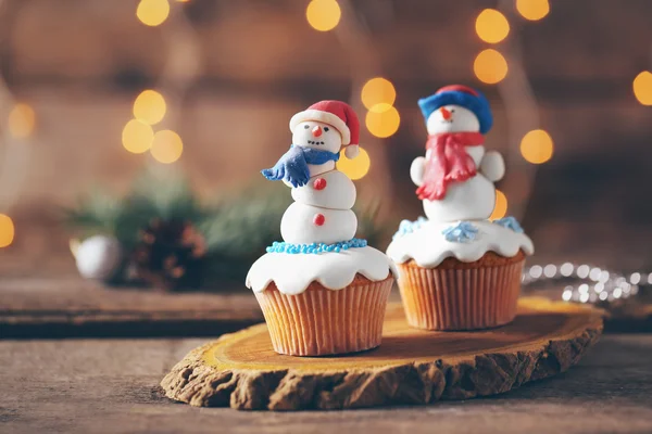 Beautiful Christmas cupcakes — Stock Photo, Image