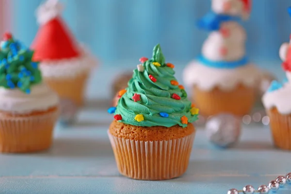 Lezzetli Yılbaşı cupcake — Stok fotoğraf