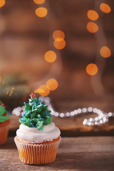 Delicioso cupcake de Navidad — Foto de Stock