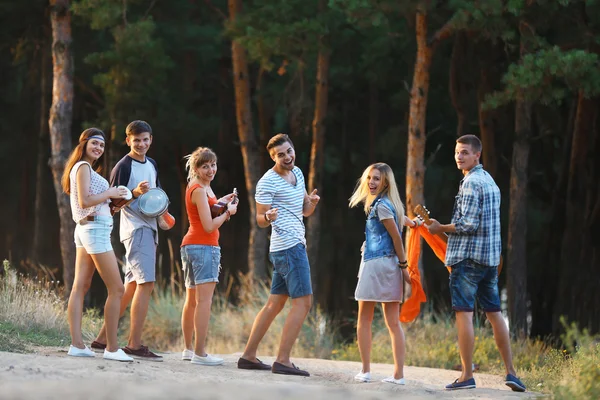 Amici felici si divertono — Foto Stock