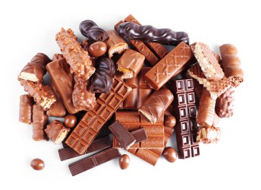 çikolata, karışımı beyaz izole