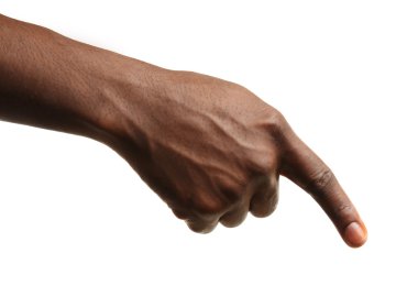 insan eli üzerine beyaz izole