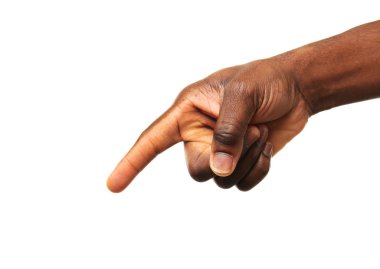 insan eli üzerine beyaz izole