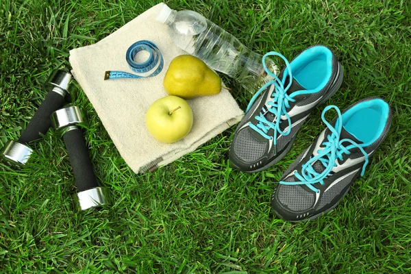 芝生の上のスポーツ用品 — ストック写真