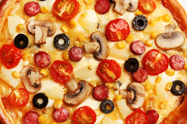 Deliciosa pizza, close-up — Fotografia de Stock