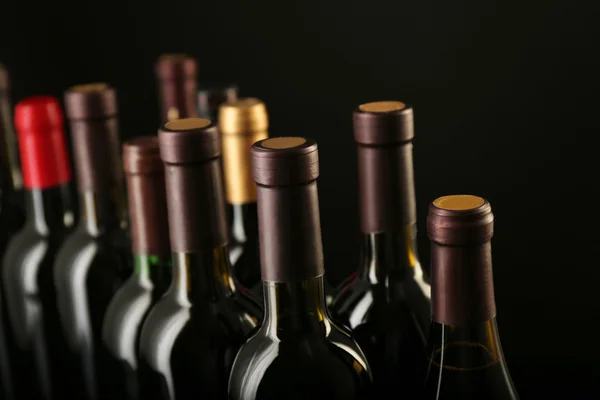 Dark wine bottles — Stock Photo, Image