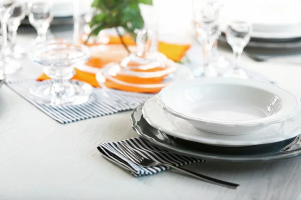 Served table in restaurant — Stock Photo, Image