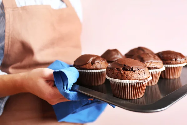Schöne Schokolade Cupcakes — Stockfoto