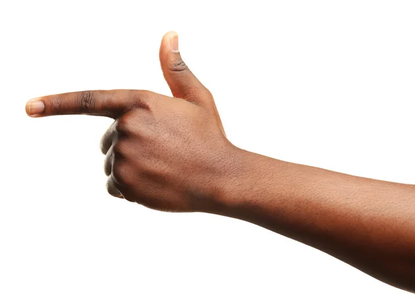 Emberi kéz elszigetelt fehér — Stock Fotó