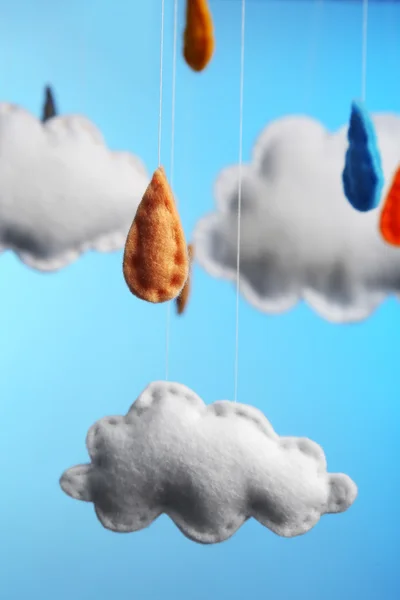 Fleece clouds with raindrops — Stock Photo, Image