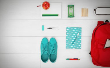 Okul sırt çantası ile ayarla