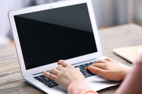 Woman working with laptop