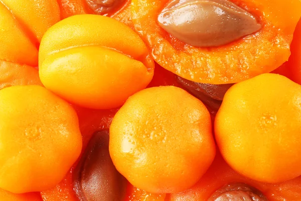 Fruit apricot jelly candies background — Stock Photo, Image