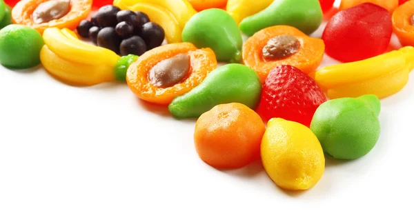 Gyümölcs zselés cukorka elszigetelt fehér — Stock Fotó