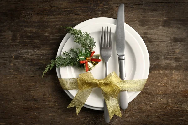 Christmas serving cutlery — Stock Photo, Image