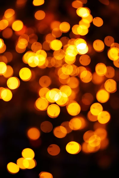 Gouden lichten van Kerstmis, close-up — Stockfoto