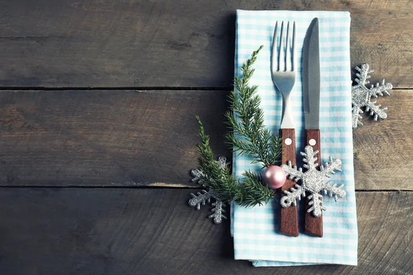 Christmas servering bestick — Stockfoto