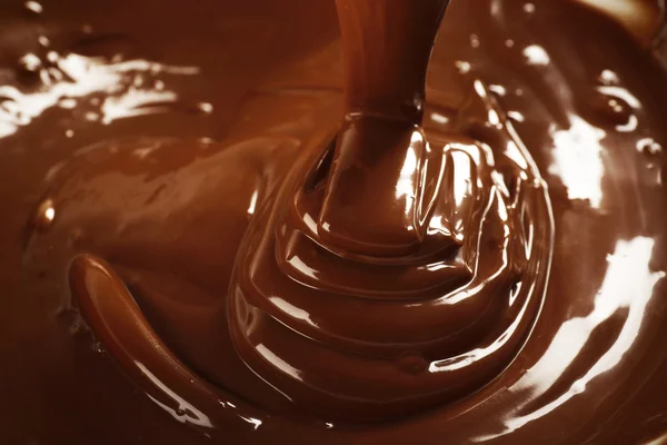 Geschmolzene köstliche Schokolade — Stockfoto