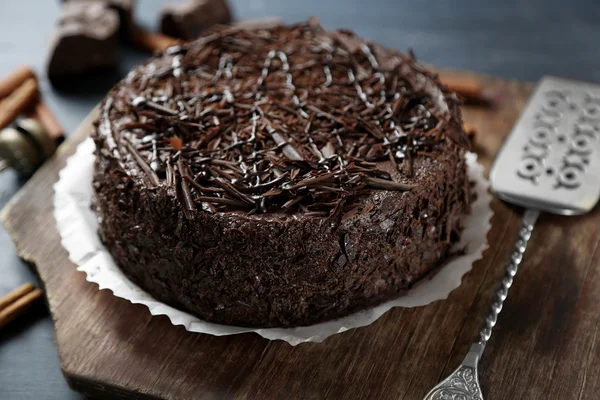 Bolo de chocolate saboroso — Fotografia de Stock